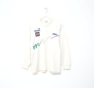 1990/92 ITALY Vintage Diadora Long Sleeve Player Issue Training Shirt (L)