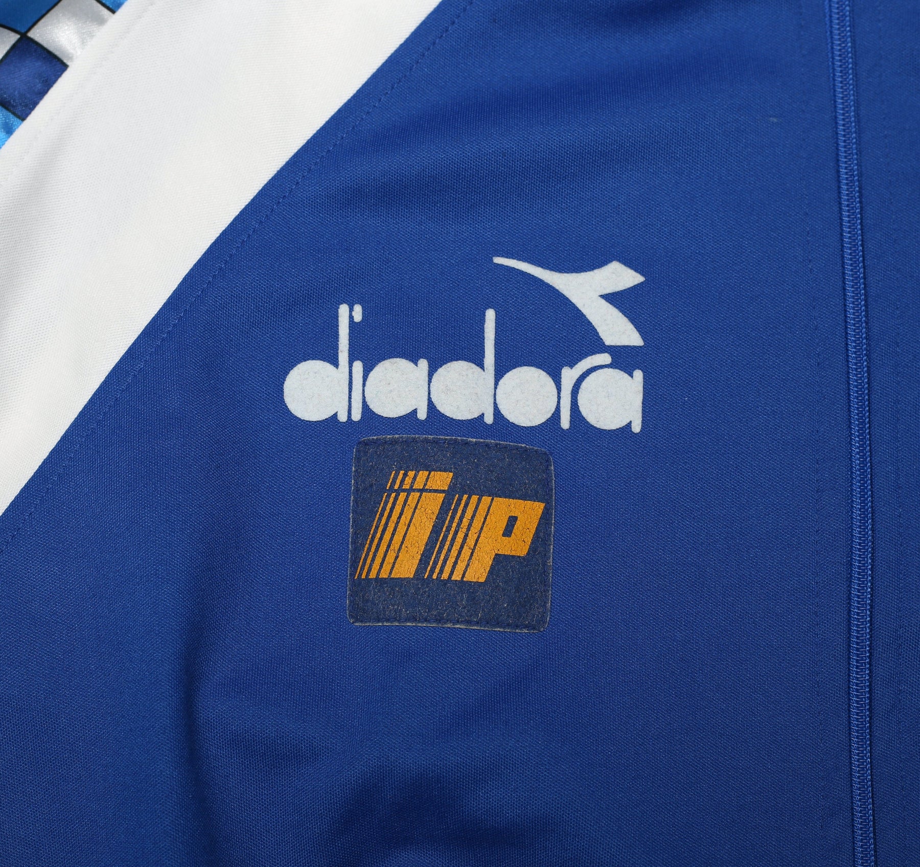 Haut De Survêtement Diadora Italy Vintage Années 90 - Blanc, Taille Environ 42, Occasion Très Bon état