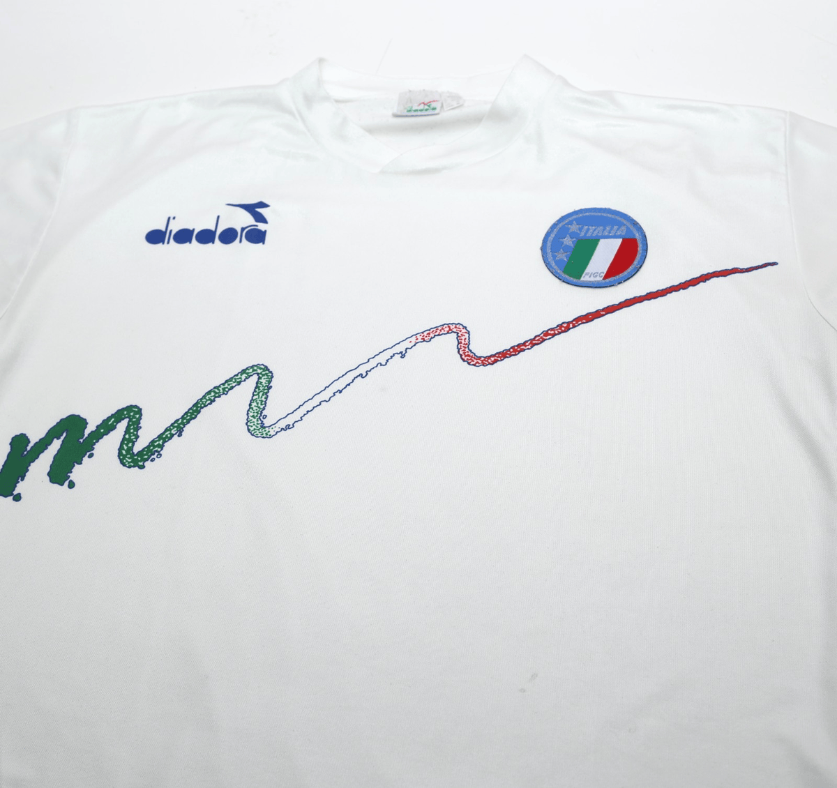 1990/92 ITALY Vintage Diadora Training Shirt (M) Italia 90