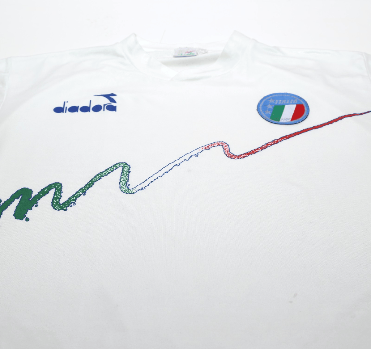 1990/92 ITALY Vintage Diadora Training Shirt (M) Italia 90