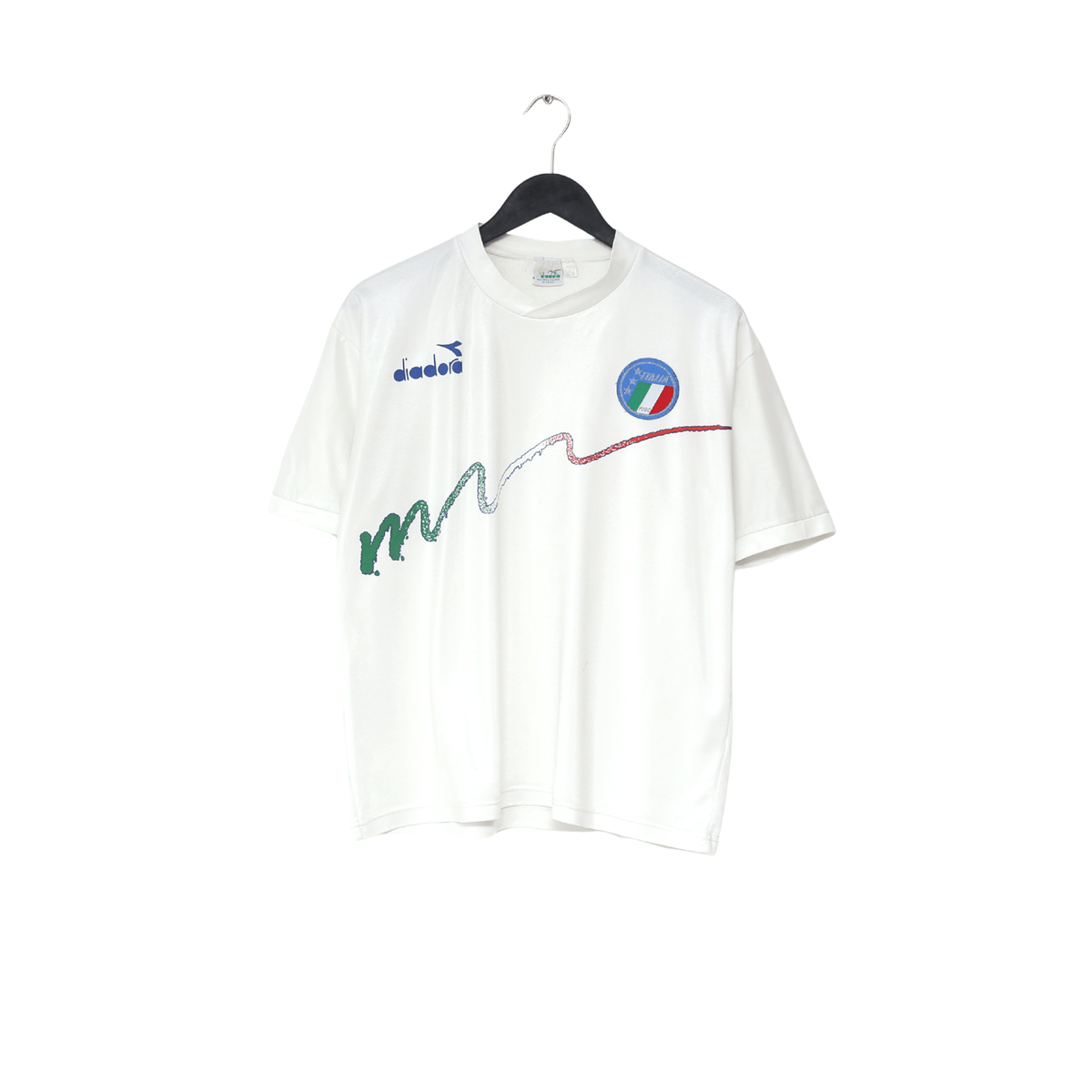 1990/92 ITALY Vintage Diadora Training Shirt (M) Italia 90