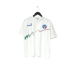 1990/92 ITALY Vintage Diadora Training Shirt (M) Italia 90
