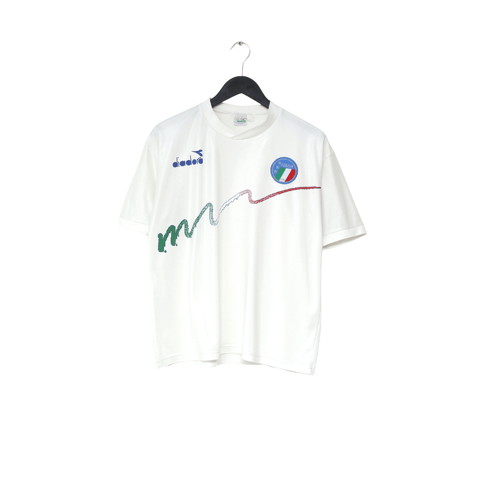 1990/92 ITALY Vintage Diadora Training Shirt (M) Italia 90