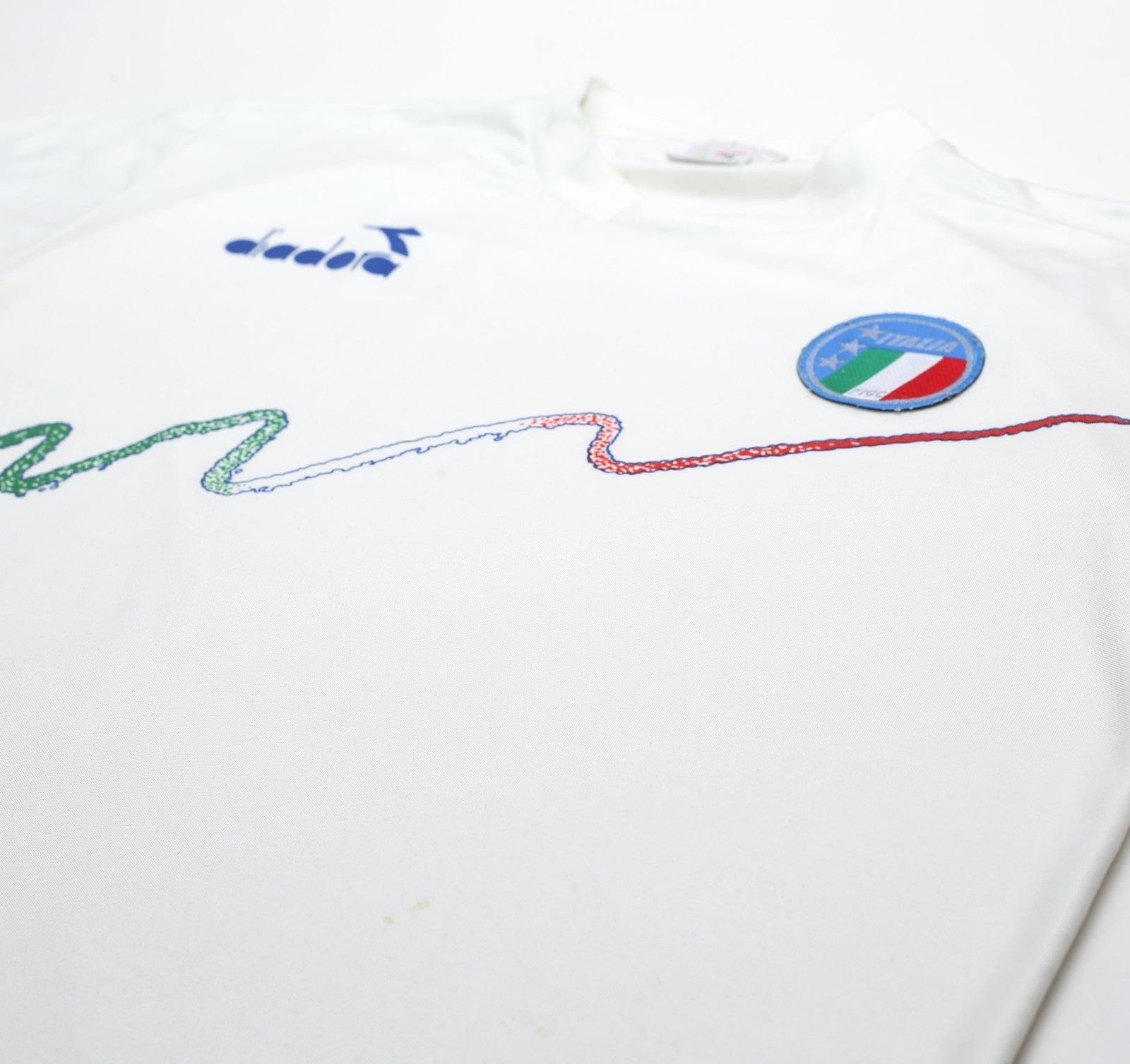 1990/92 ITALY Vintage Diadora Training Shirt (M) Italia 90