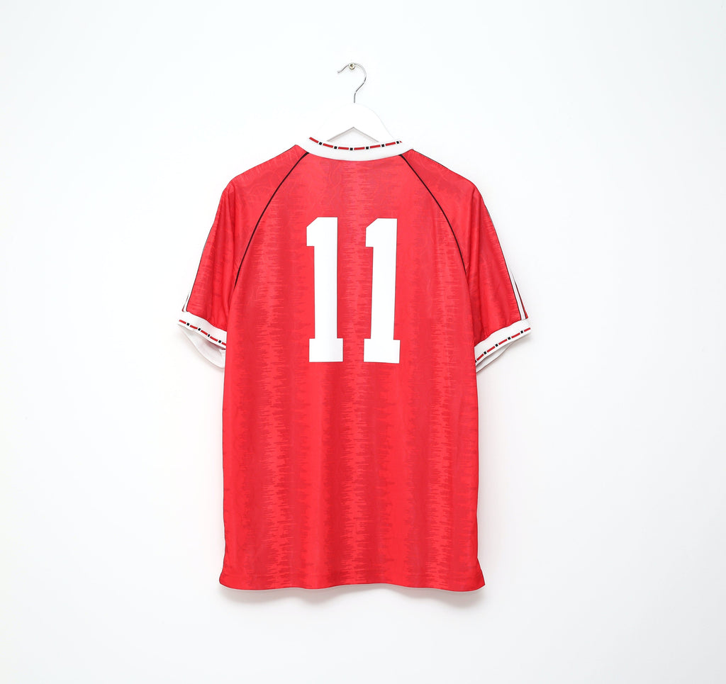 1990/92 KANCHELSKIS #11 Manchested United adidas Originals Football Shirt (L)
