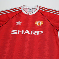1990/92 Kanchelskis #11 Manchester United Retro adidas Home Football Shirt (M/L)