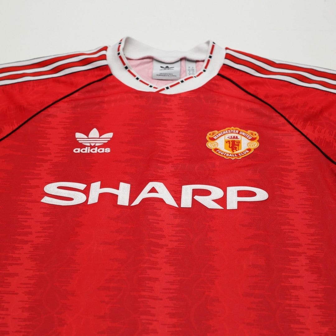 1990/92 Kanchelskis #11 Manchester United Retro adidas Home Football Shirt (M/L)