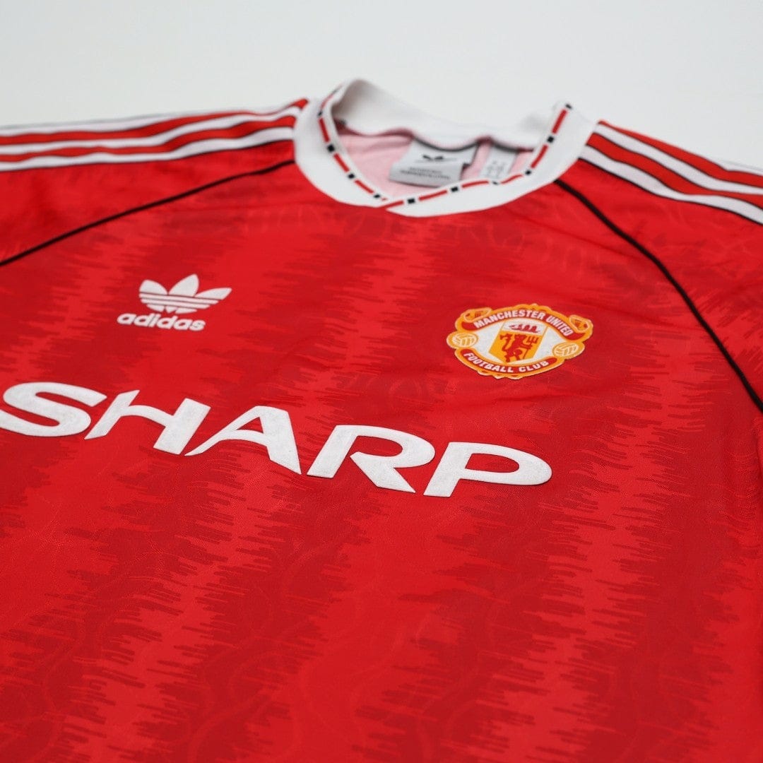 1990/92 Kanchelskis #11 Manchester United Retro adidas Home Football Shirt (M/L)