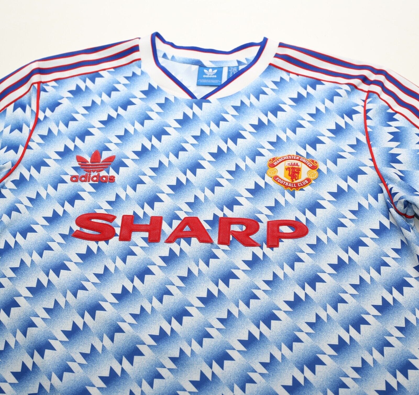 1990/92 MANCHESTER UNITED Retro adidas Originals Away Football Shirt (L/XL)