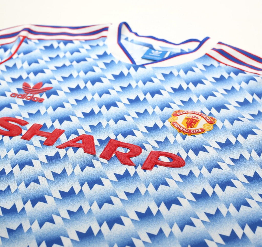 1990/92 MANCHESTER UNITED Retro adidas Originals Away Football Shirt (L/XL)