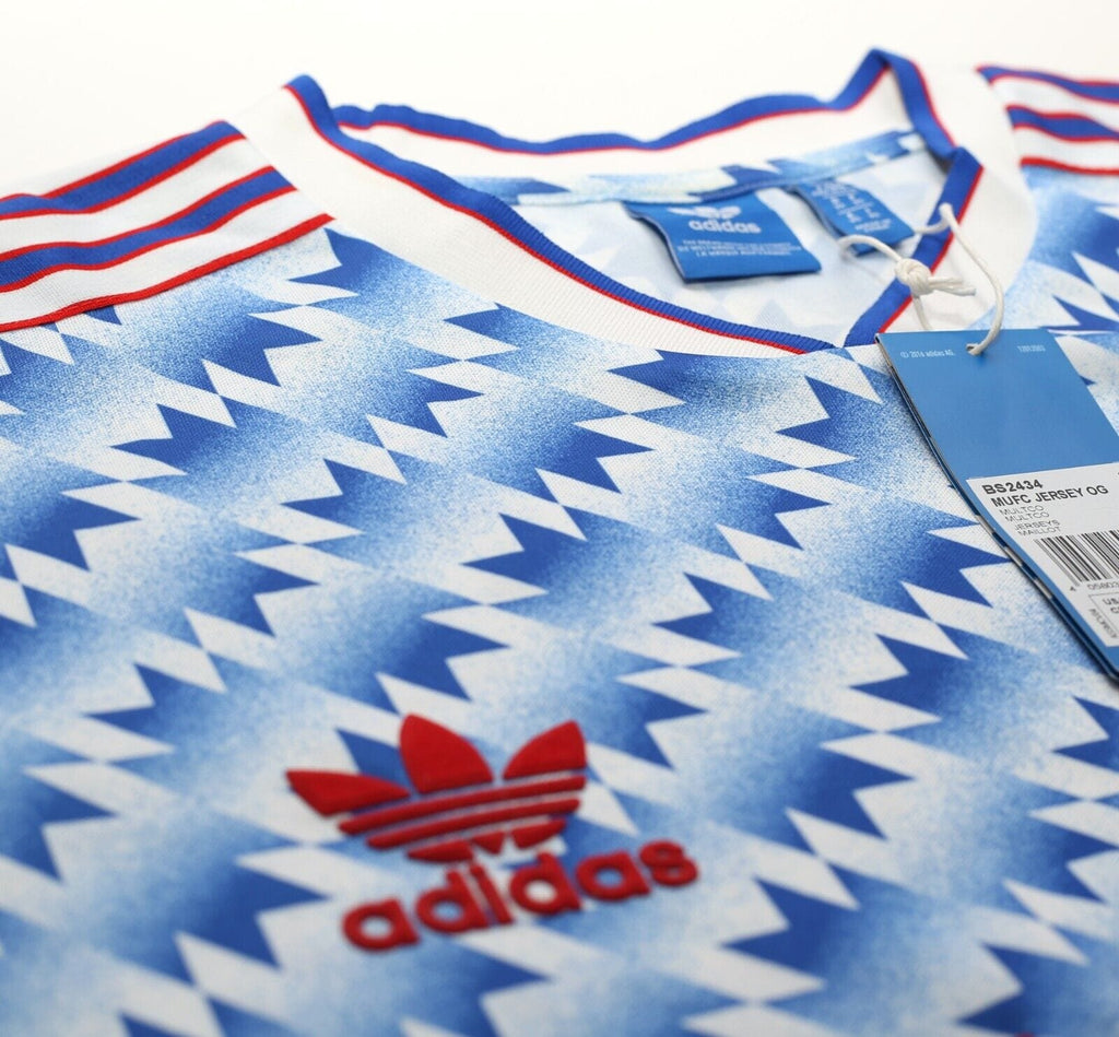 1990/92 MANCHESTER UNITED Retro adidas Originals Away Football Shirt (L/XL) BNWT