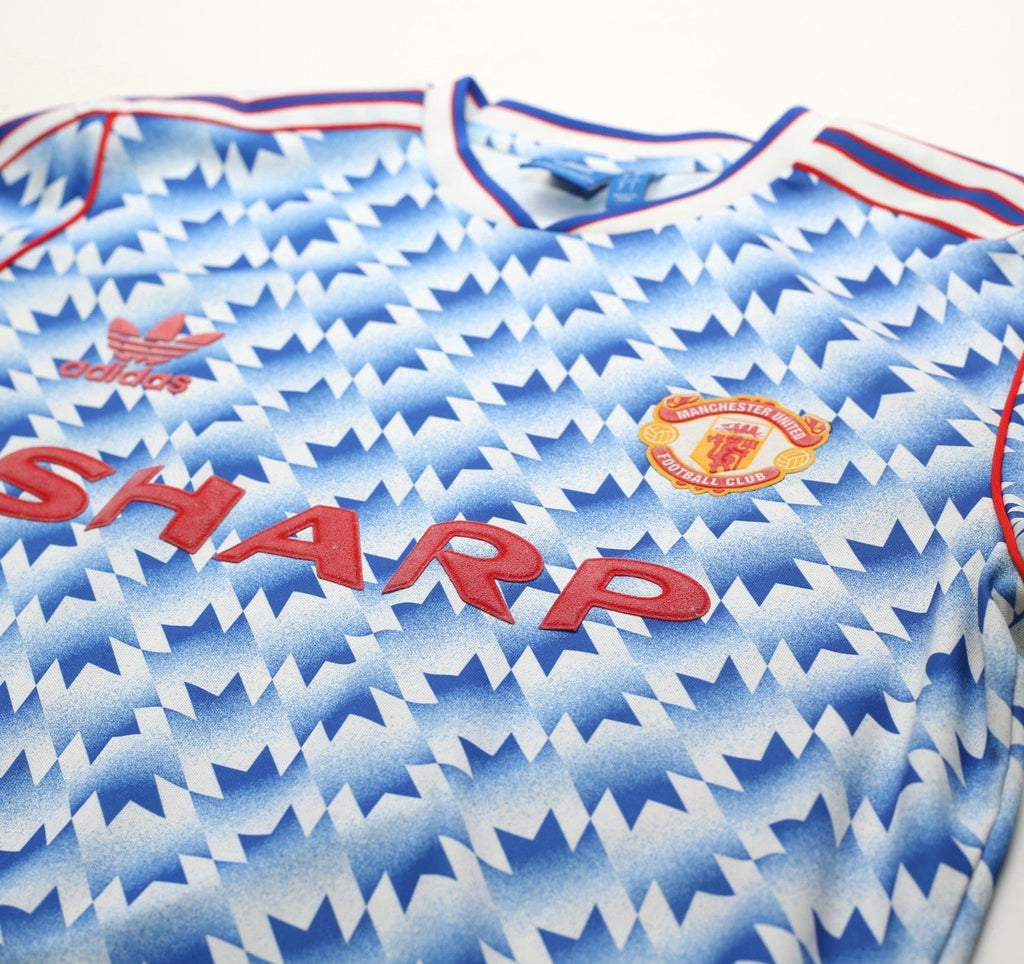 1990/92 MANCHESTER UNITED Retro adidas Originals Away Football Shirt (M/L)