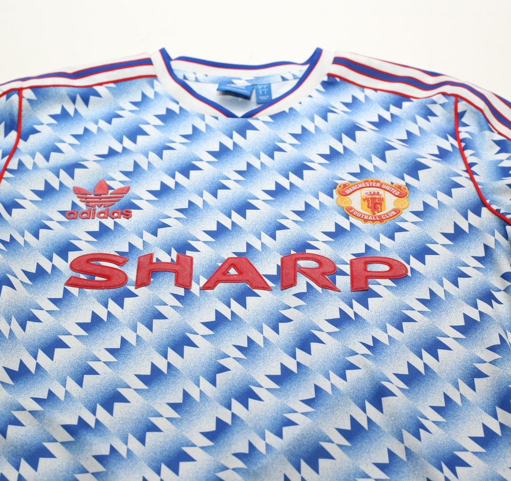 1990/92 MANCHESTER UNITED Retro adidas Originals Away Football Shirt (M/L)