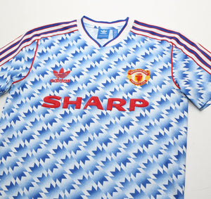 1990/92 MANCHESTER UNITED Retro adidas Originals Away Football Shirt (S/M)