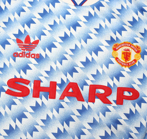 1990/92 MANCHESTER UNITED Retro adidas Originals Away Football Shirt (S/M)
