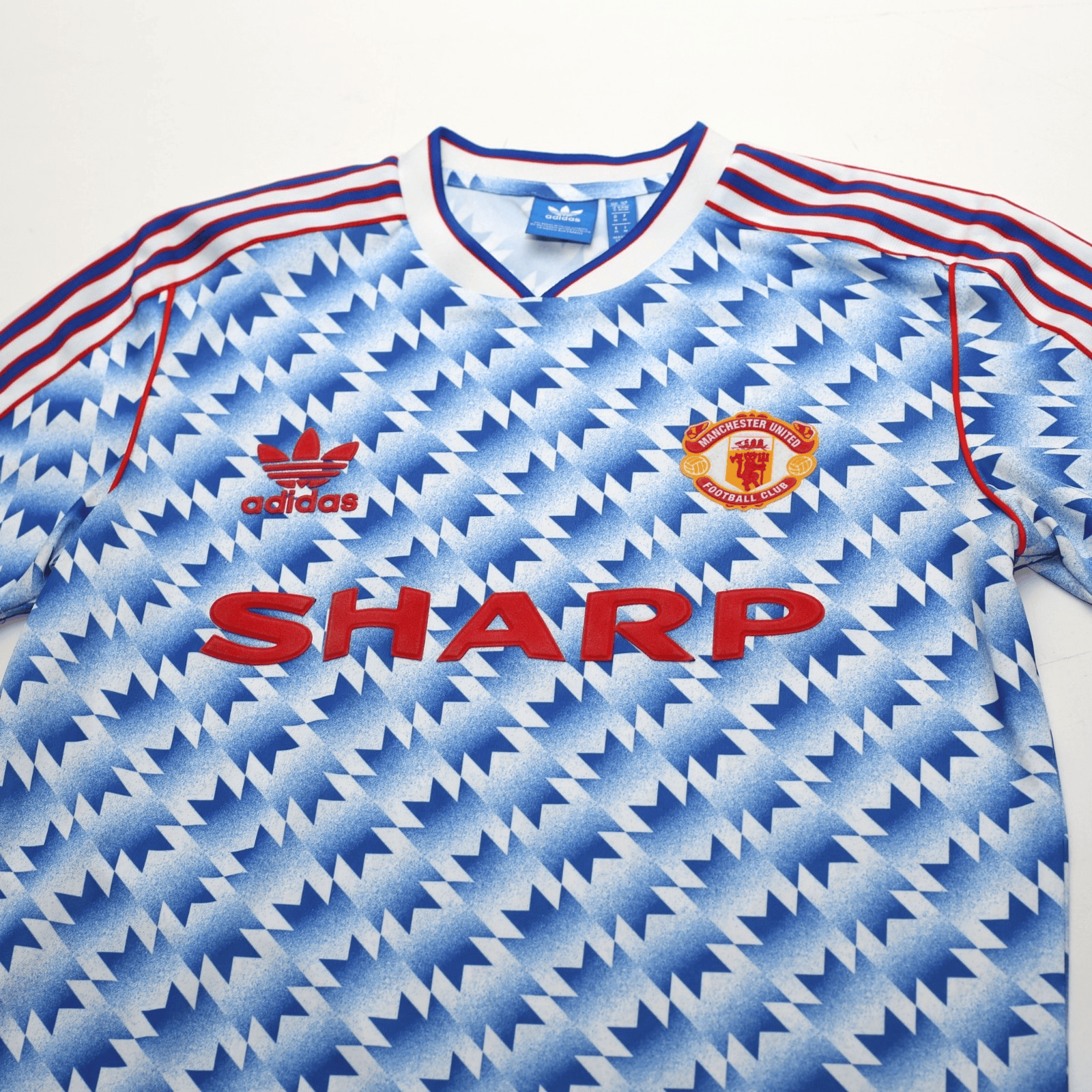 1990/92 Manchester United Retro adidas Originals Away Football Shirt (S/M)