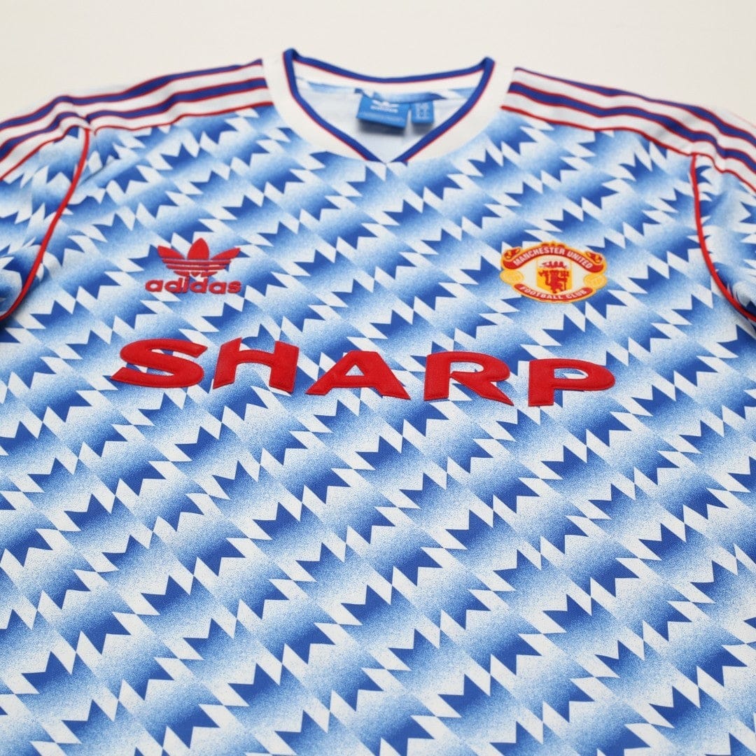 1990/92 Manchester United Retro adidas Originals Away Football Shirt (S/M)