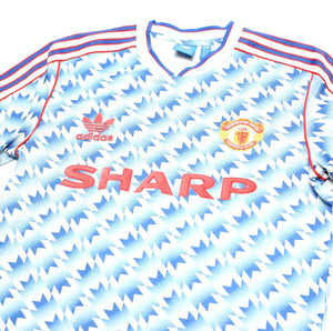 1990-92 Manchester United adidas home shirt S (Good) - Football Shirt  Collective