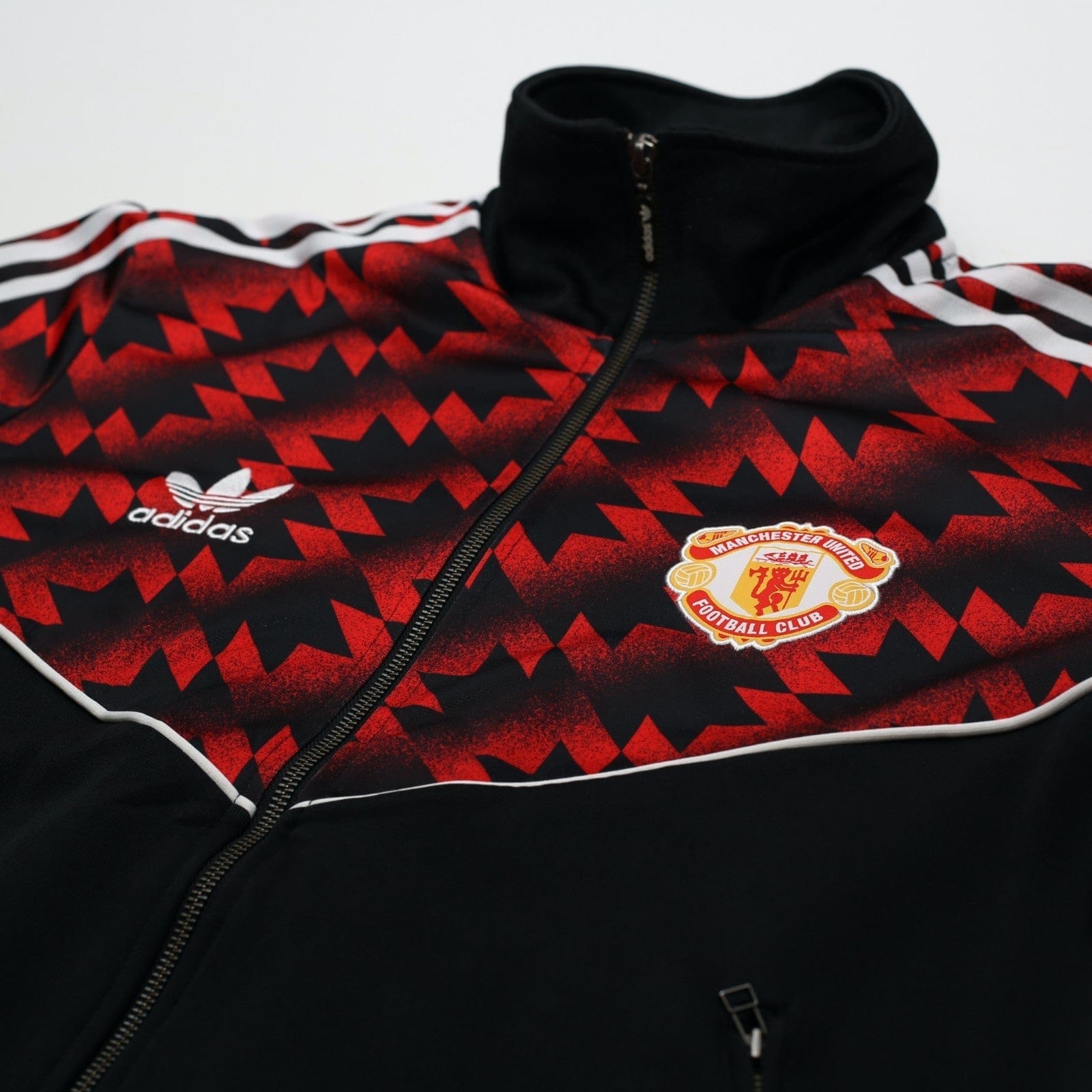 1990/92 Manchester United Retro adidas Originals Football Track Top (M)