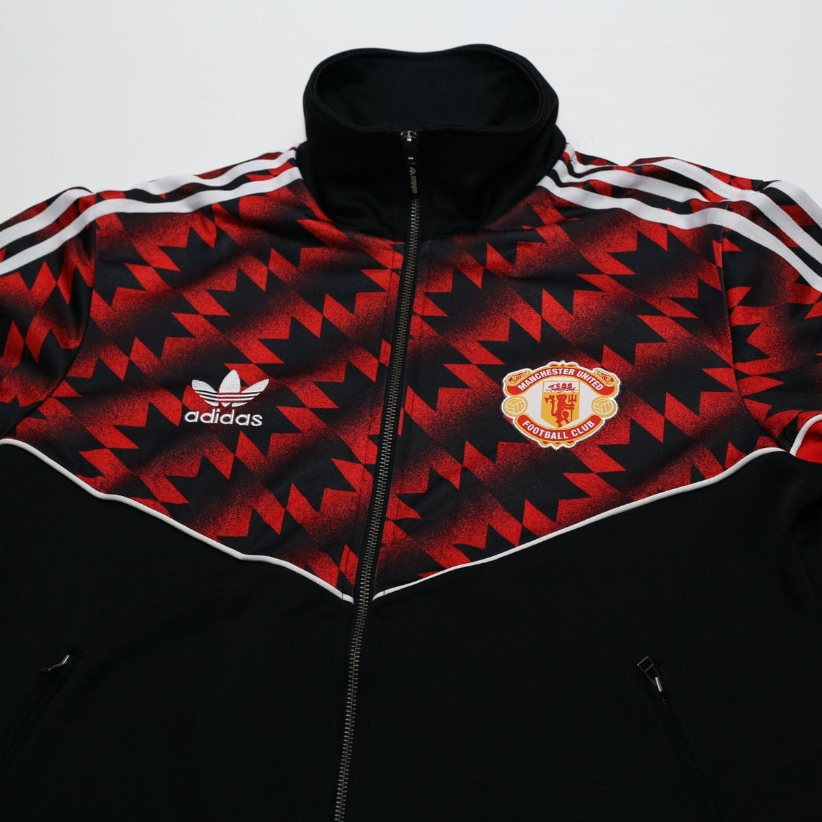 1990/92 Manchester United Retro adidas Originals Football Track Top (M)