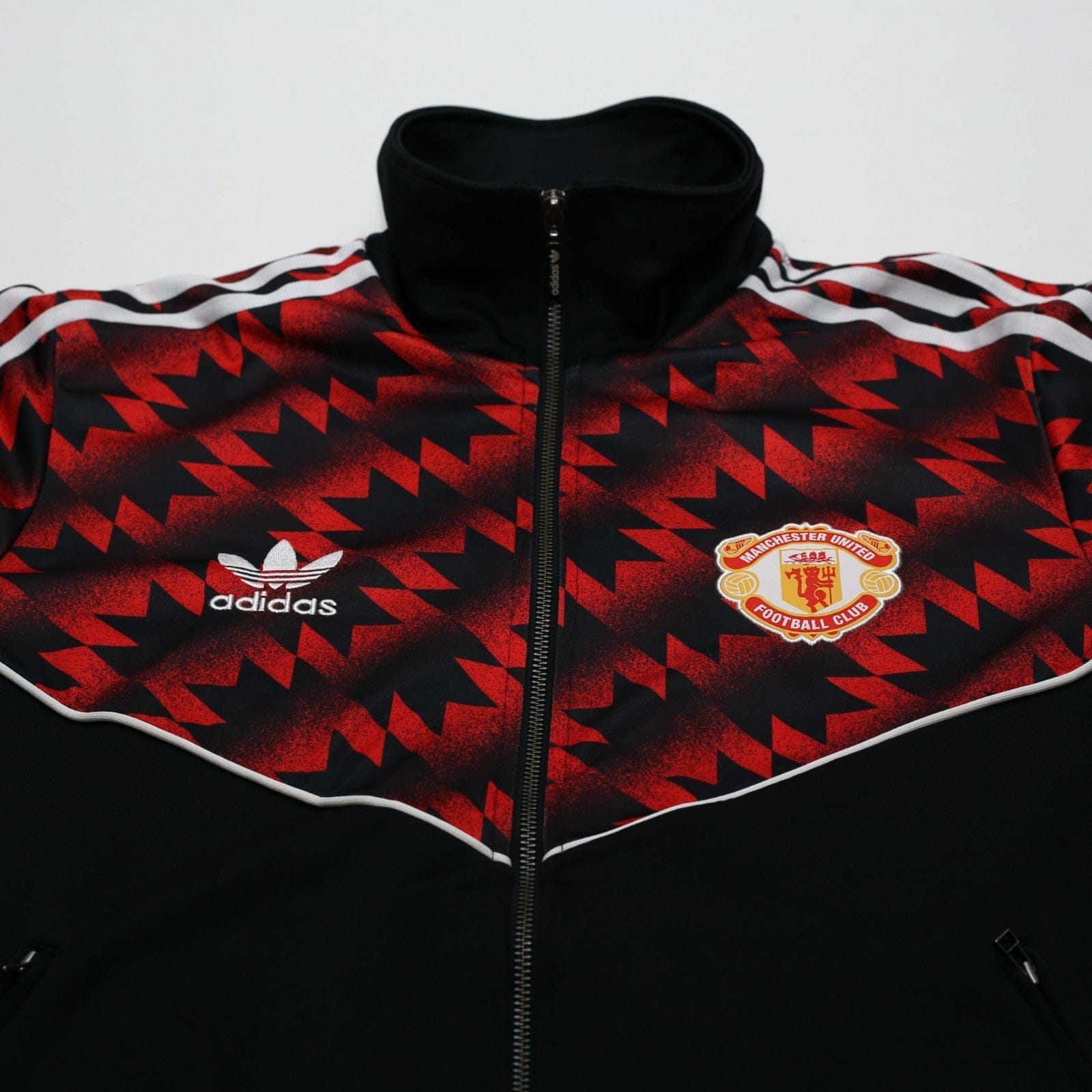 1990/92 Manchester United Retro adidas Originals Football Track Top (M)