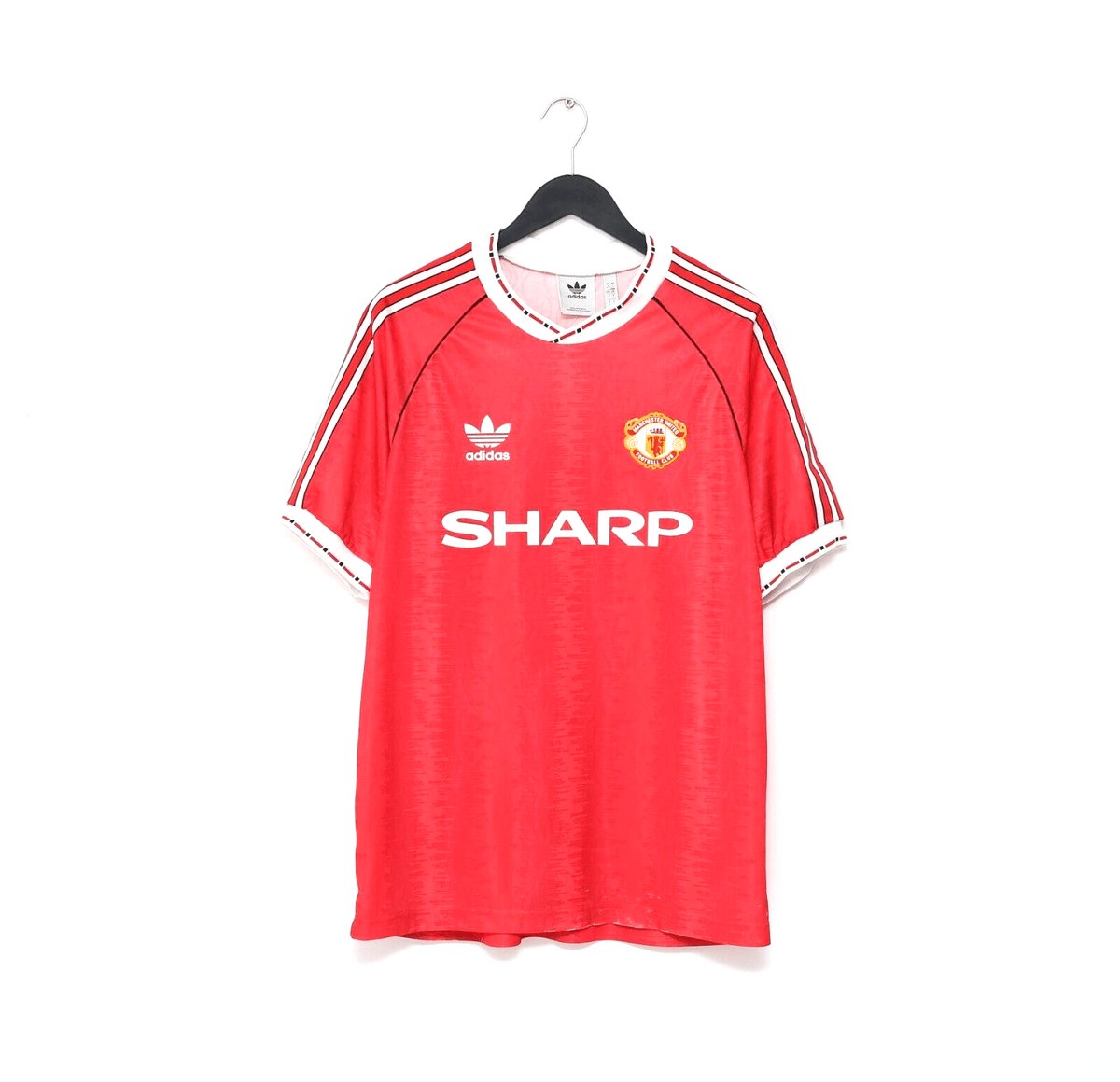 1990/92 MANCHESTER UNITED Retro adidas Originals Home Football Shirt (L)