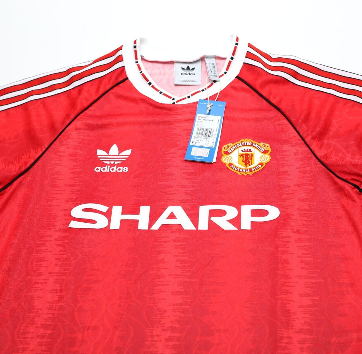 Men's adidas Originals Red Manchester United 1990-92 Retro Home Replica  Jersey