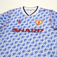 1990/92 Manchester United Vintage adidas Away Football Shirt (M) 38/40