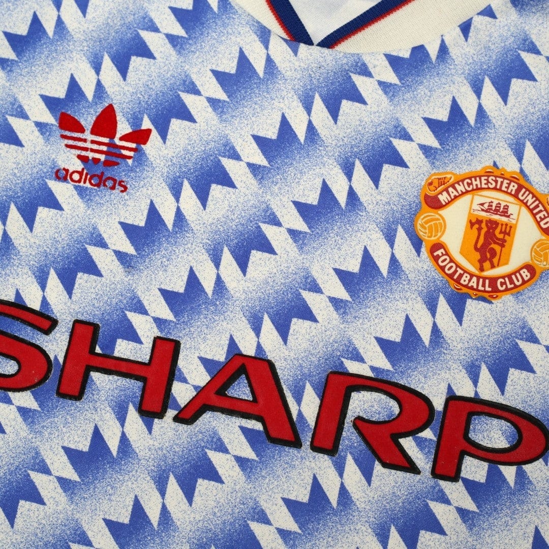1990/92 Manchester United Vintage adidas Away Football Shirt (M) 38/40
