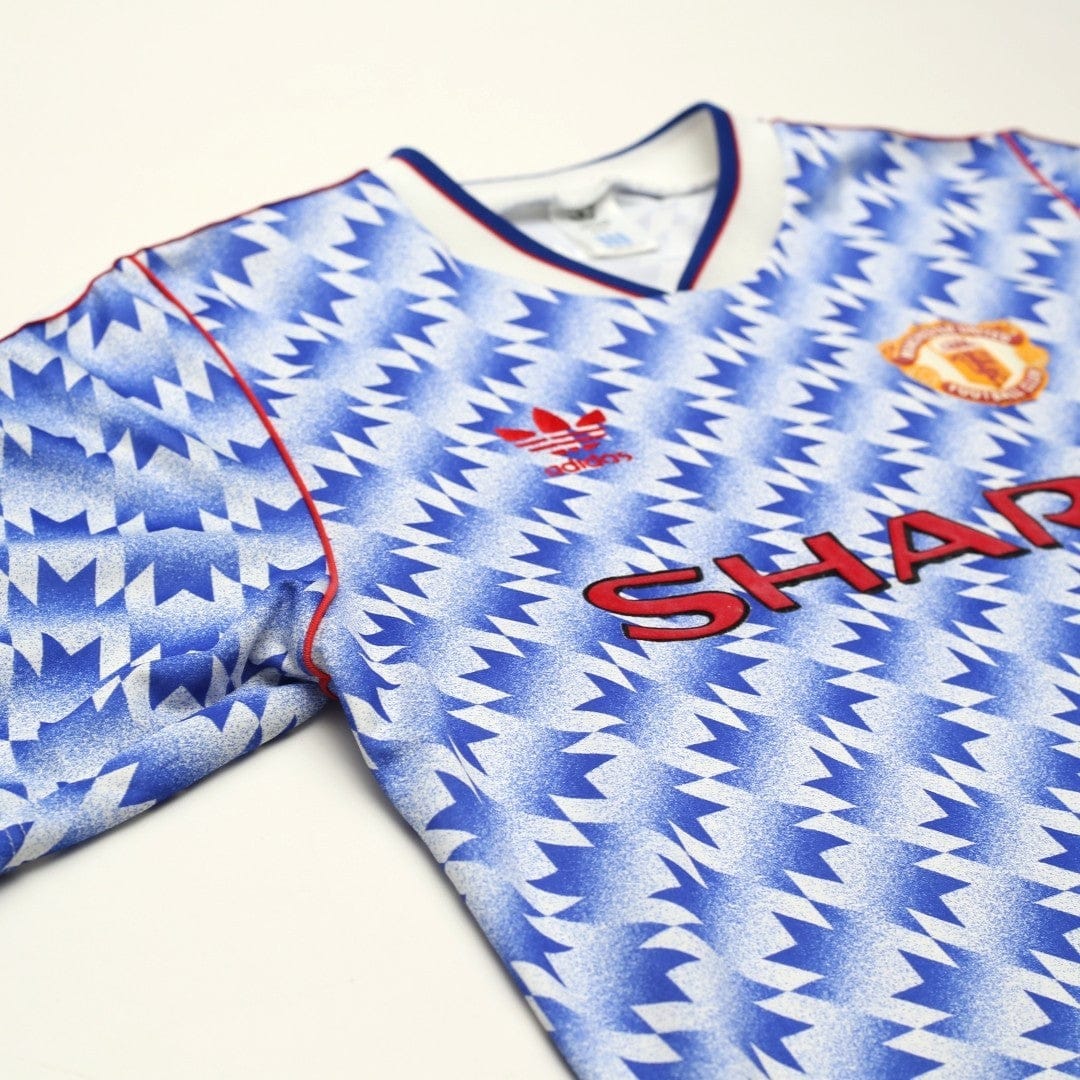 1990/92 Manchester United Vintage adidas Away Football Shirt (M) 38/40