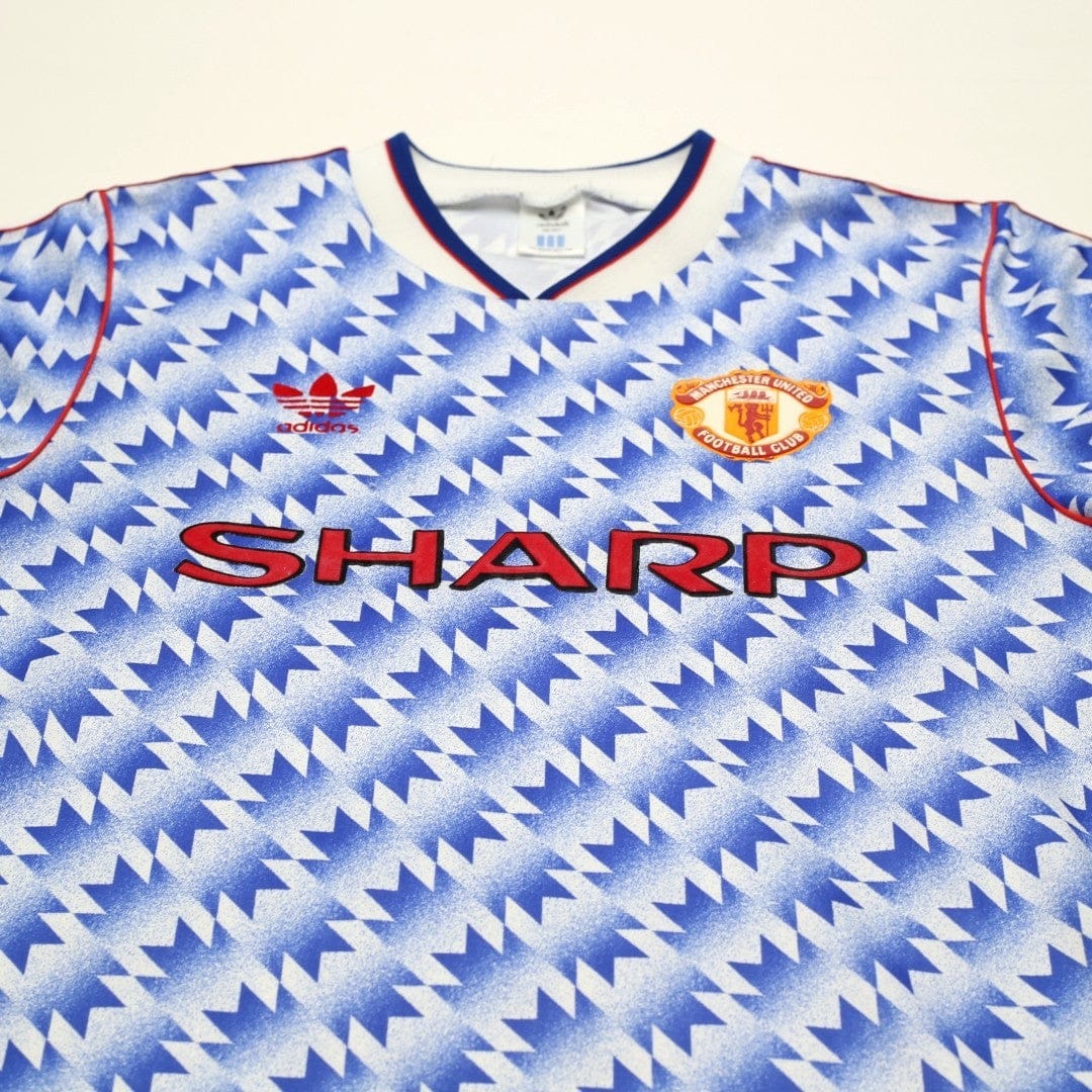 1990/92 Manchester United Vintage adidas Away Football Shirt (M) 38/40