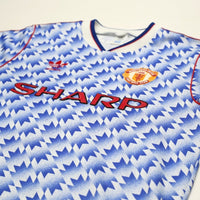 1990/92 Manchester United Vintage adidas Away Football Shirt (M) 38/40
