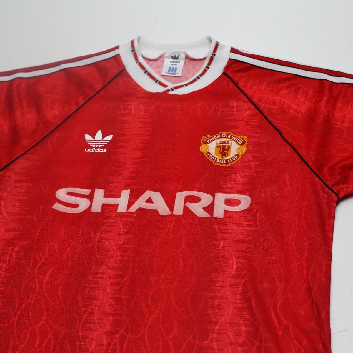1990/92 Manchester United Vintage adidas Home Football Shirt (M) 38/40