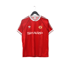 1990/92 Manchester United Vintage adidas Home Football Shirt (M) 38/40