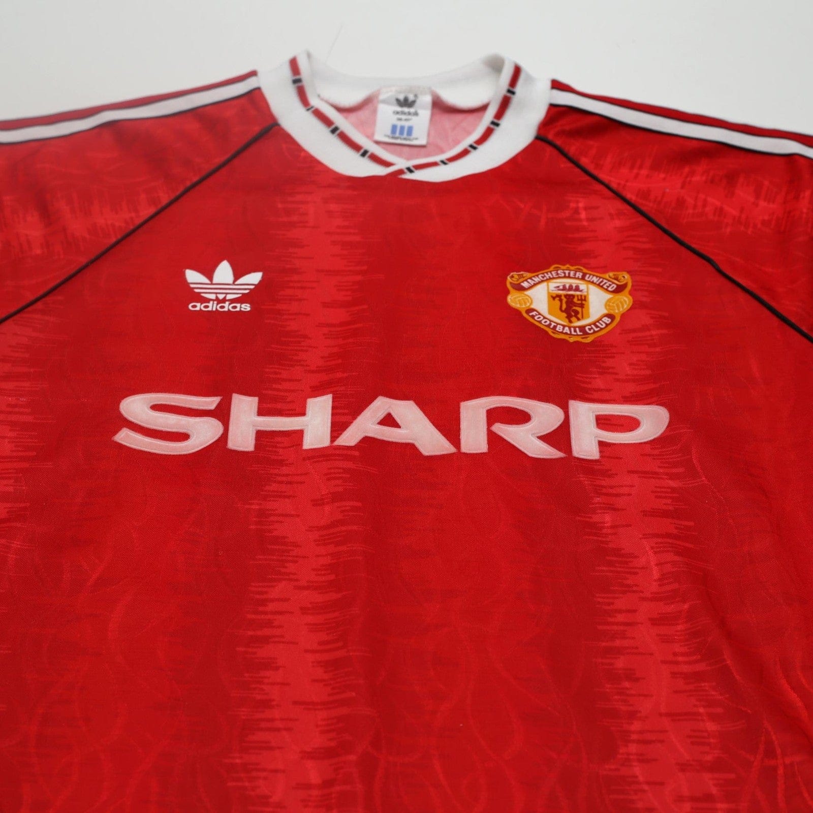 1990/92 Manchester United Vintage adidas Home Football Shirt (M) 38/40