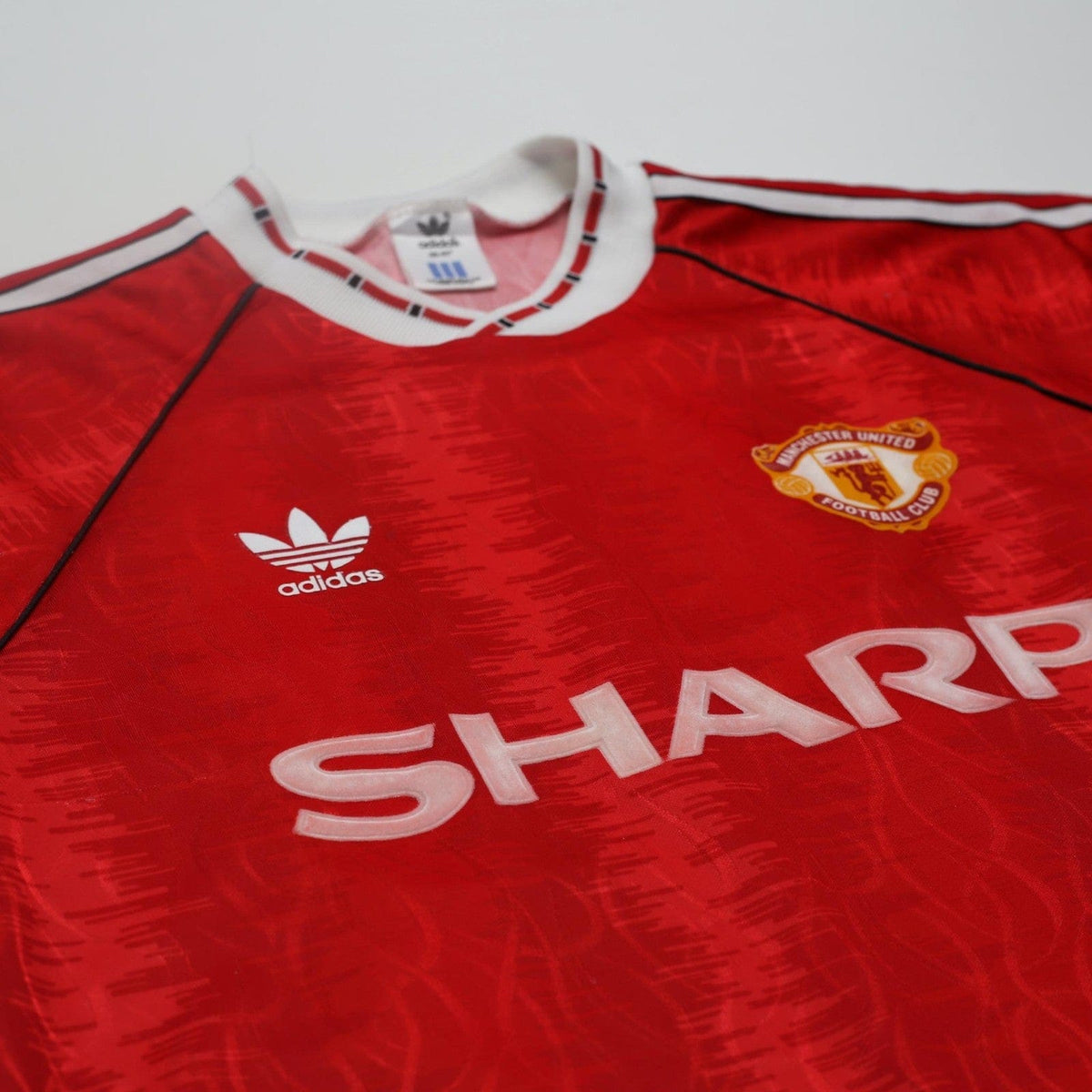 1990/92 Manchester United Vintage adidas Home Football Shirt (M) 38/40
