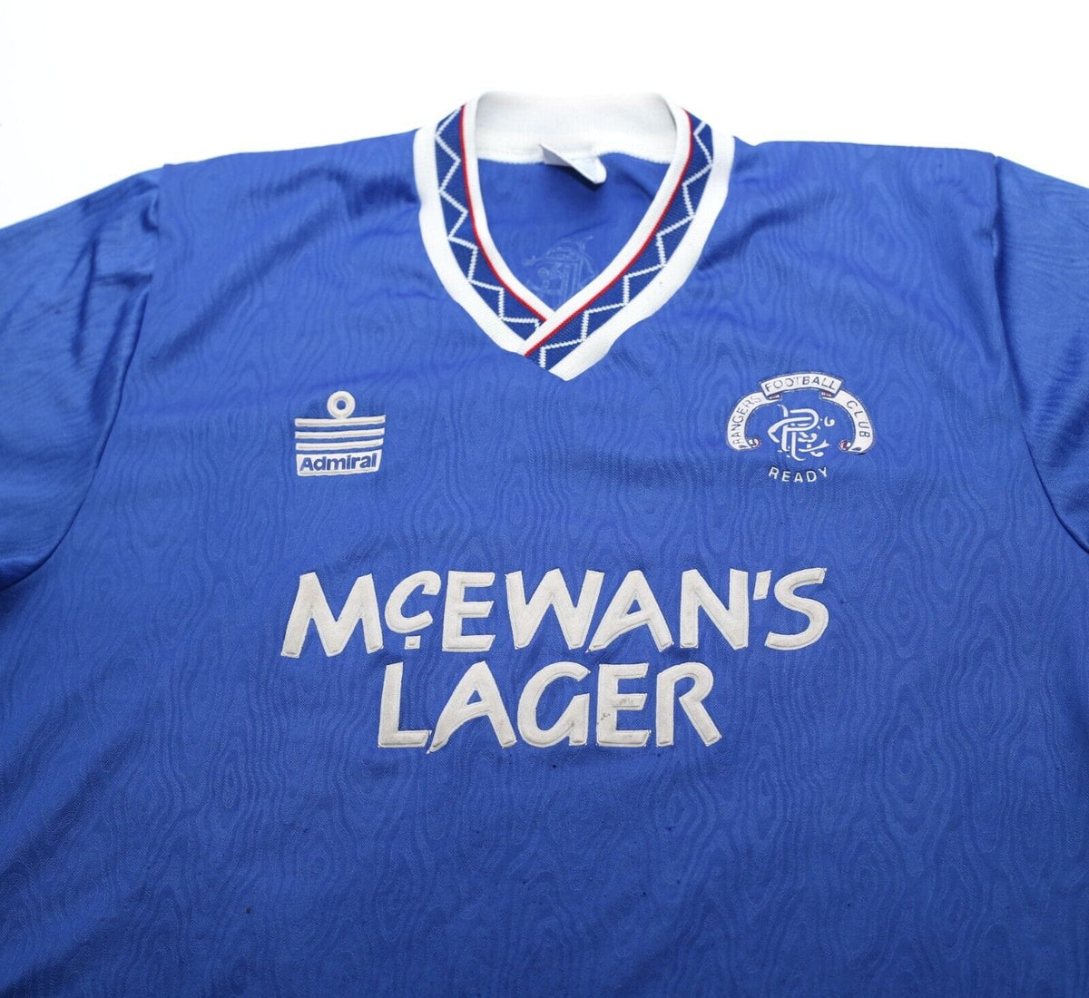 1990/92 RANGERS Vintage Admiral Home Football Shirt Jersey (L)