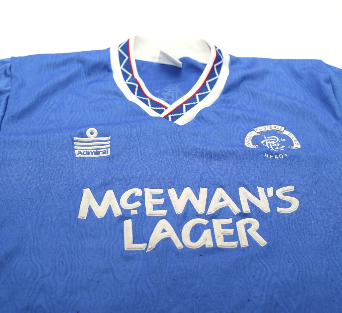 1990/92 RANGERS Vintage Admiral Home Football Shirt Jersey (L)
