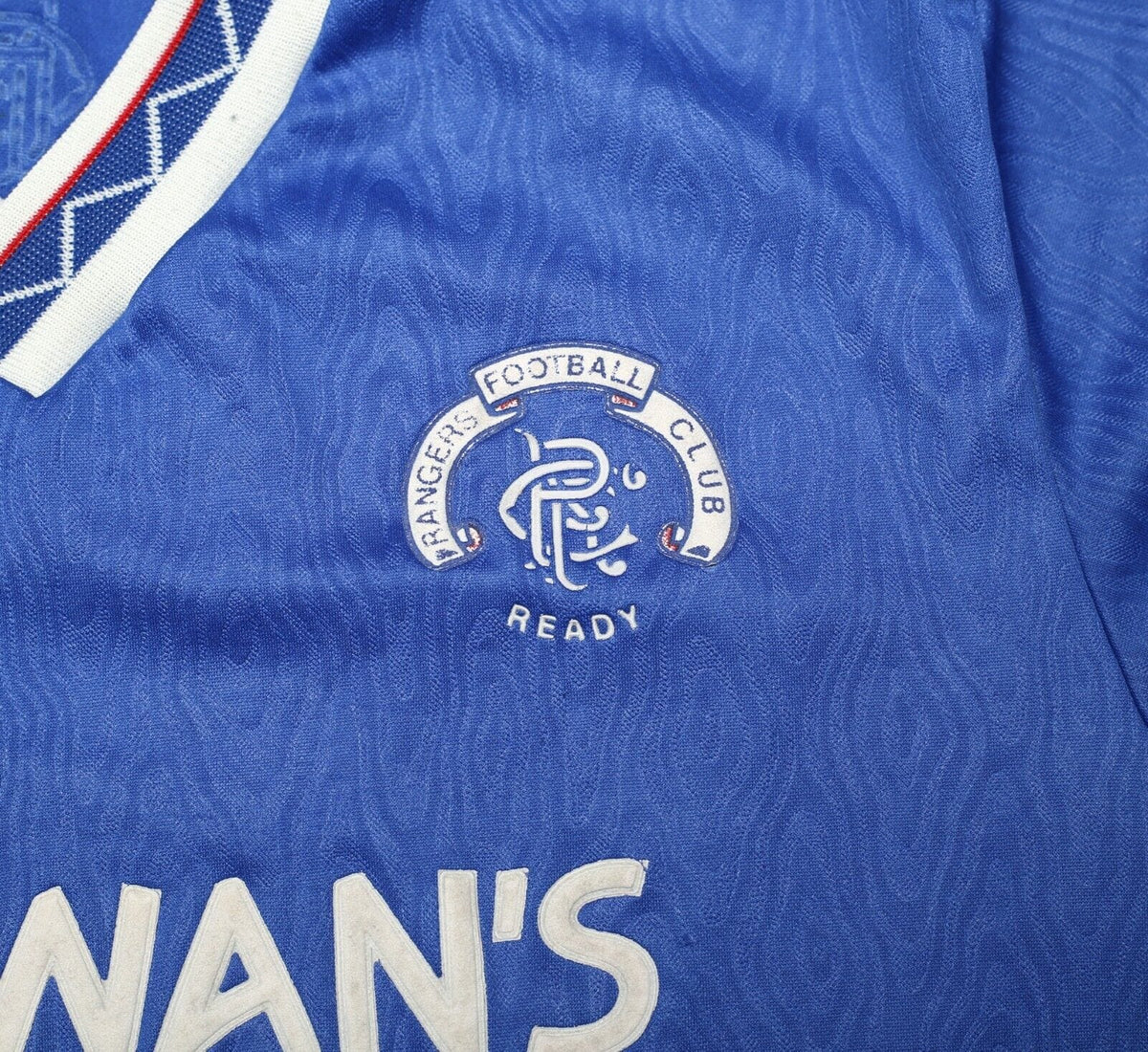 1990/92 RANGERS Vintage Admiral Home Football Shirt Jersey (L)