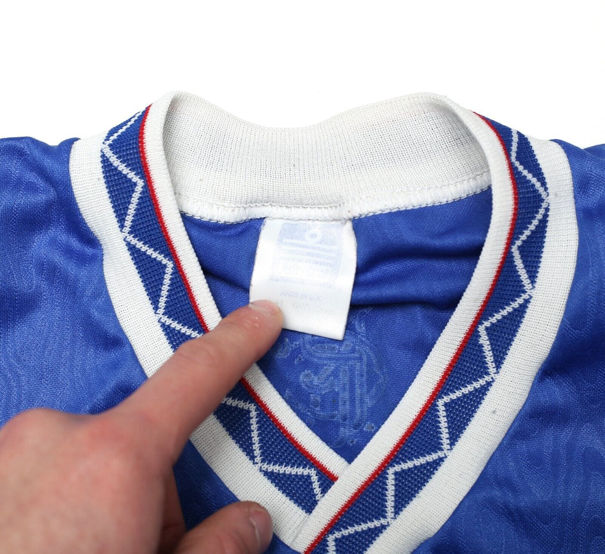 1990/92 RANGERS Vintage Admiral Home Football Shirt Jersey (L)