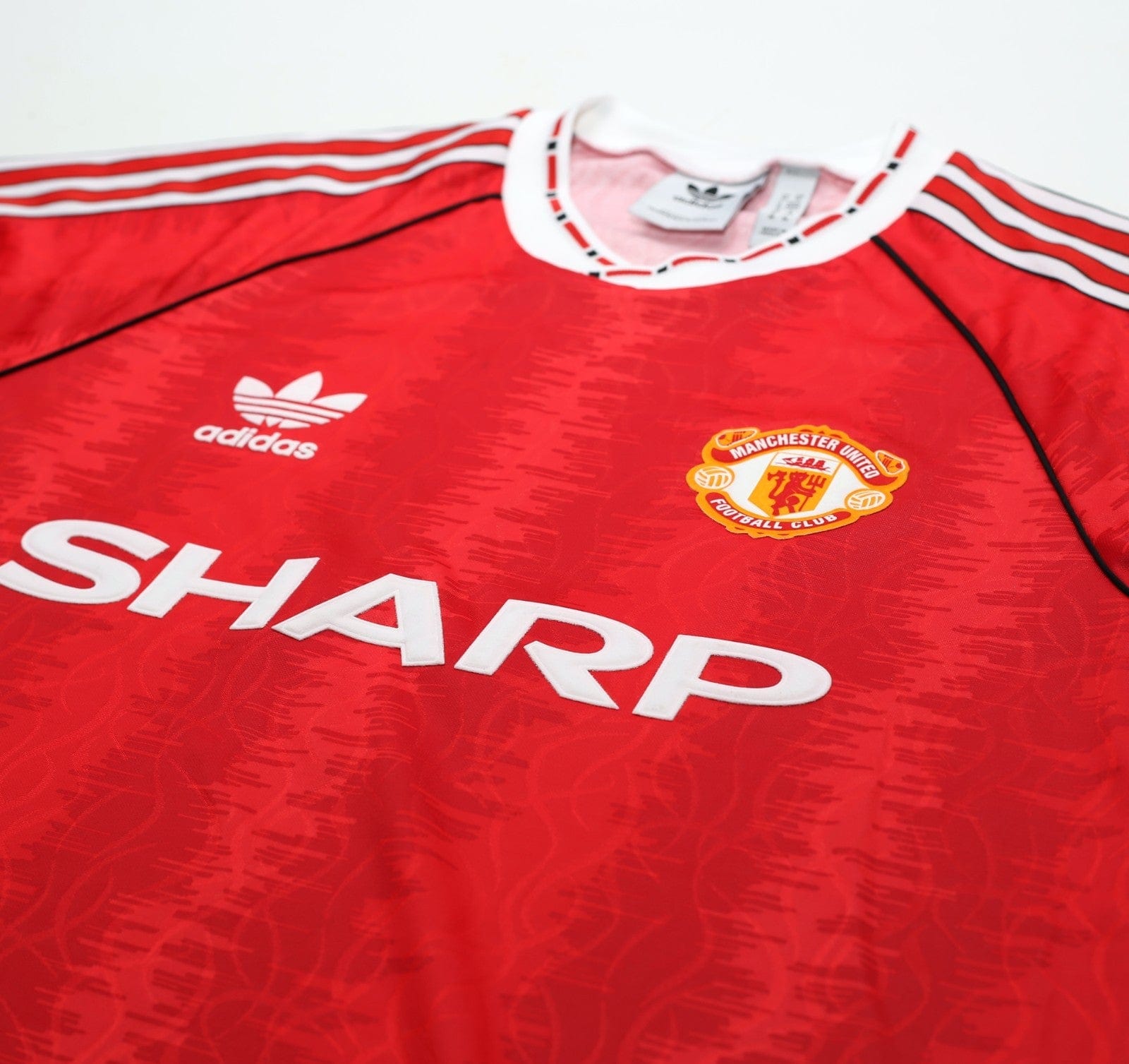1990/92 ROBSON #7 Manchester United adidas Originals Football Shirt (M)