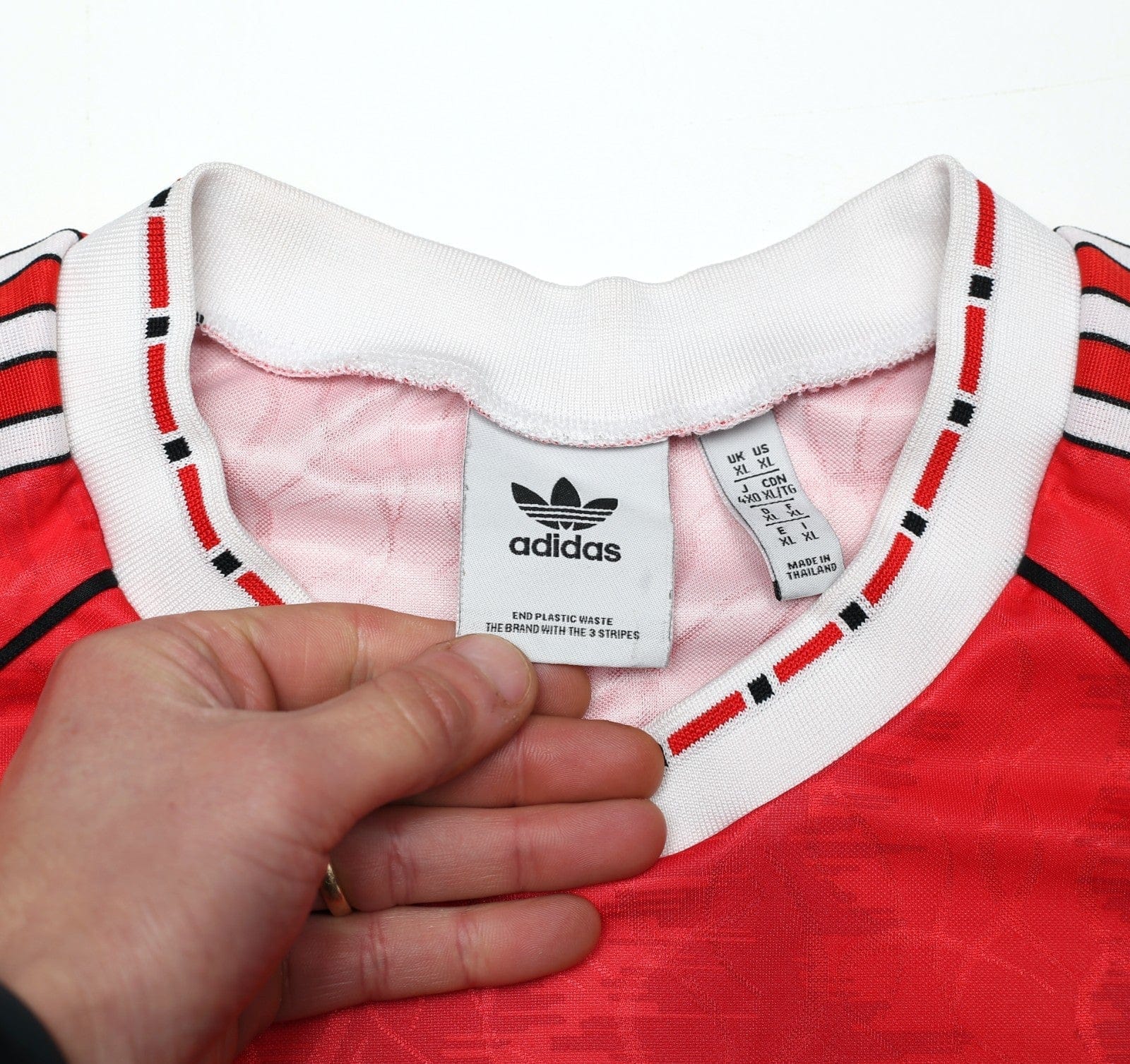 1990/92 ROBSON #7 Manchester United adidas Originals Football Shirt (XL)