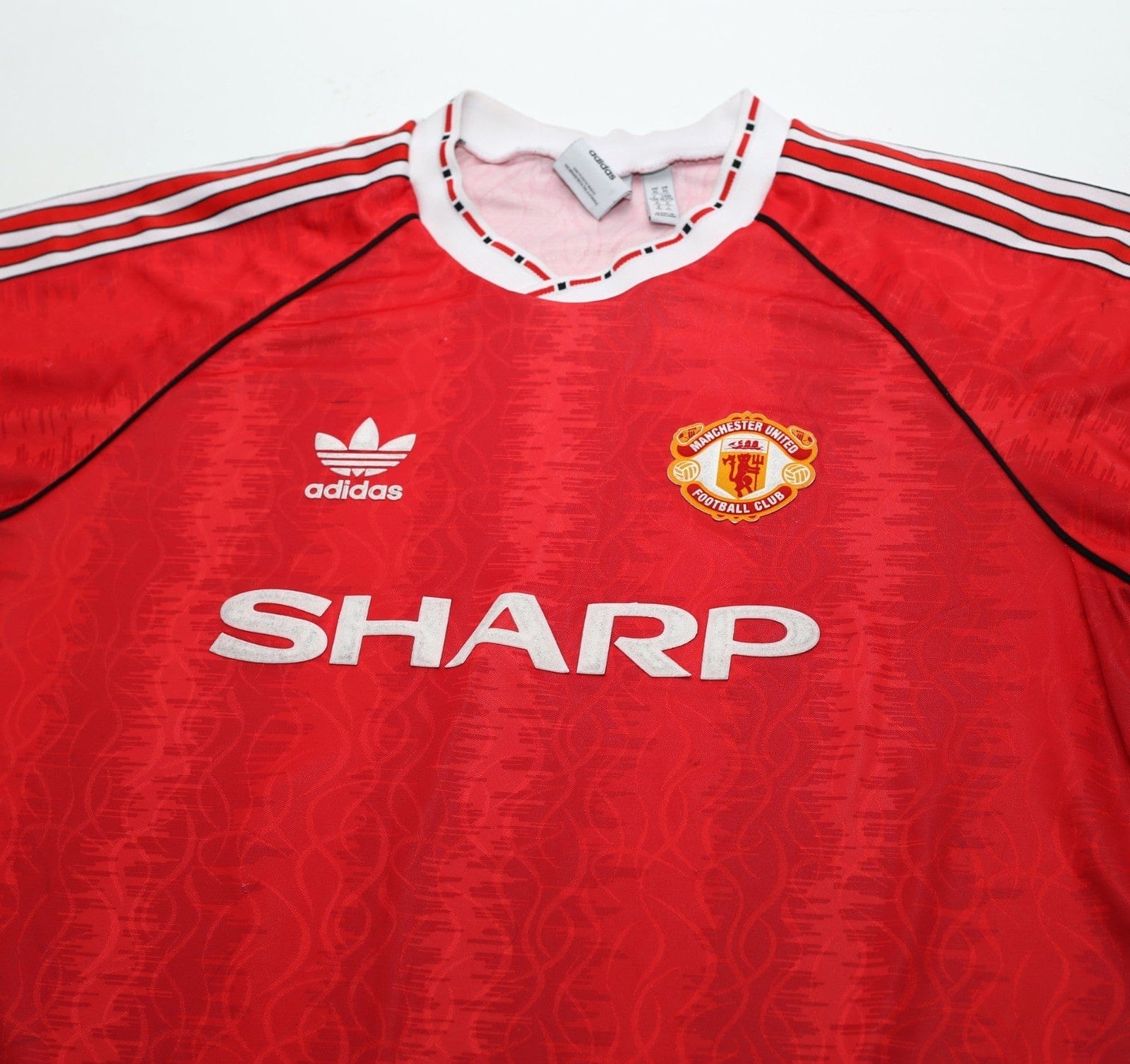 1990/92 ROBSON #7 Manchester United adidas Originals Football Shirt (XL)
