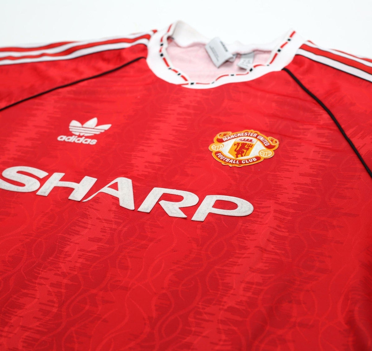 1990/92 ROBSON #7 Manchester United adidas Originals Football Shirt (XL)