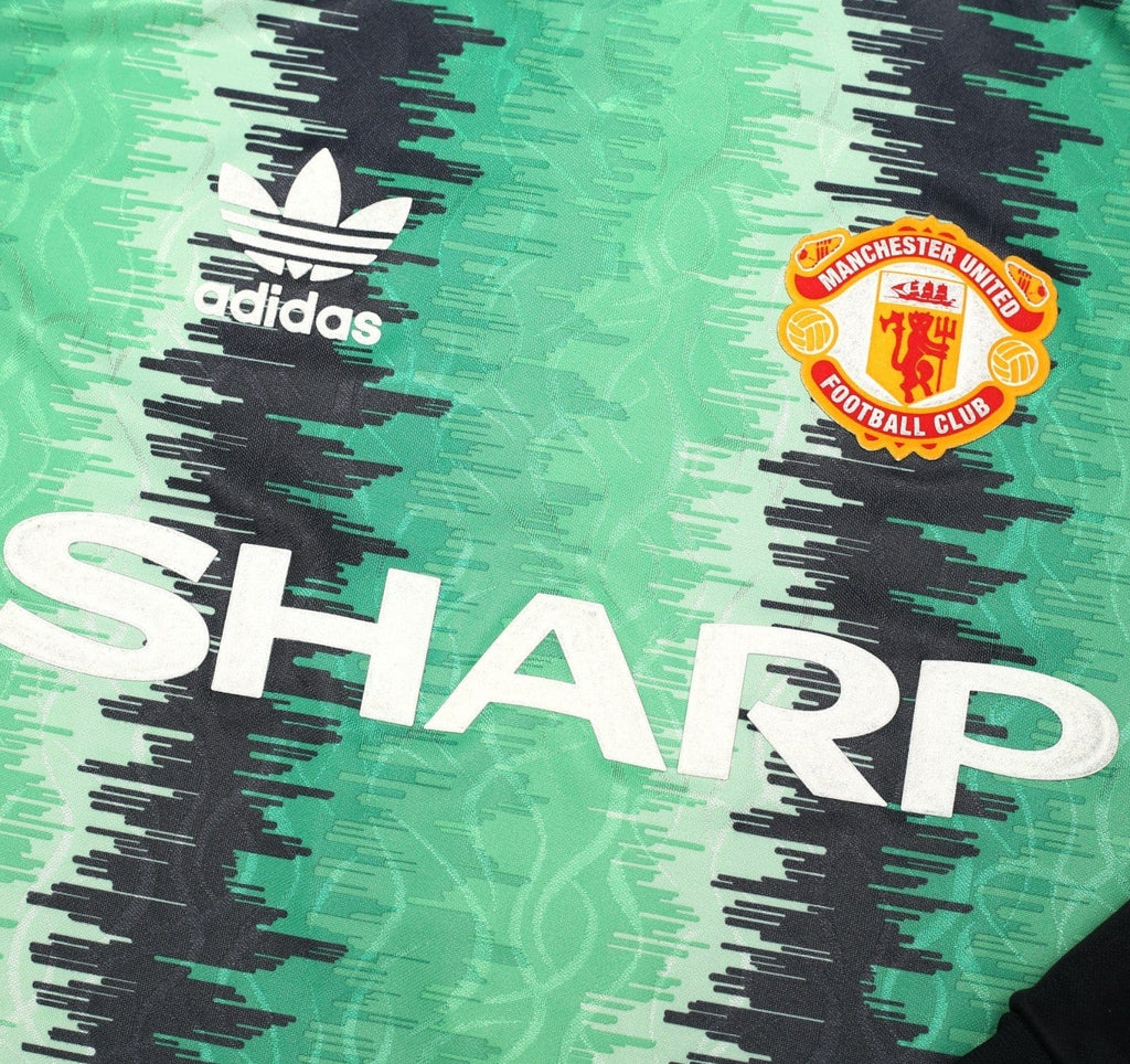 1990/92 SCHMEICHEL #1 Manchester united adidas Originals GK Football Shirt (L)