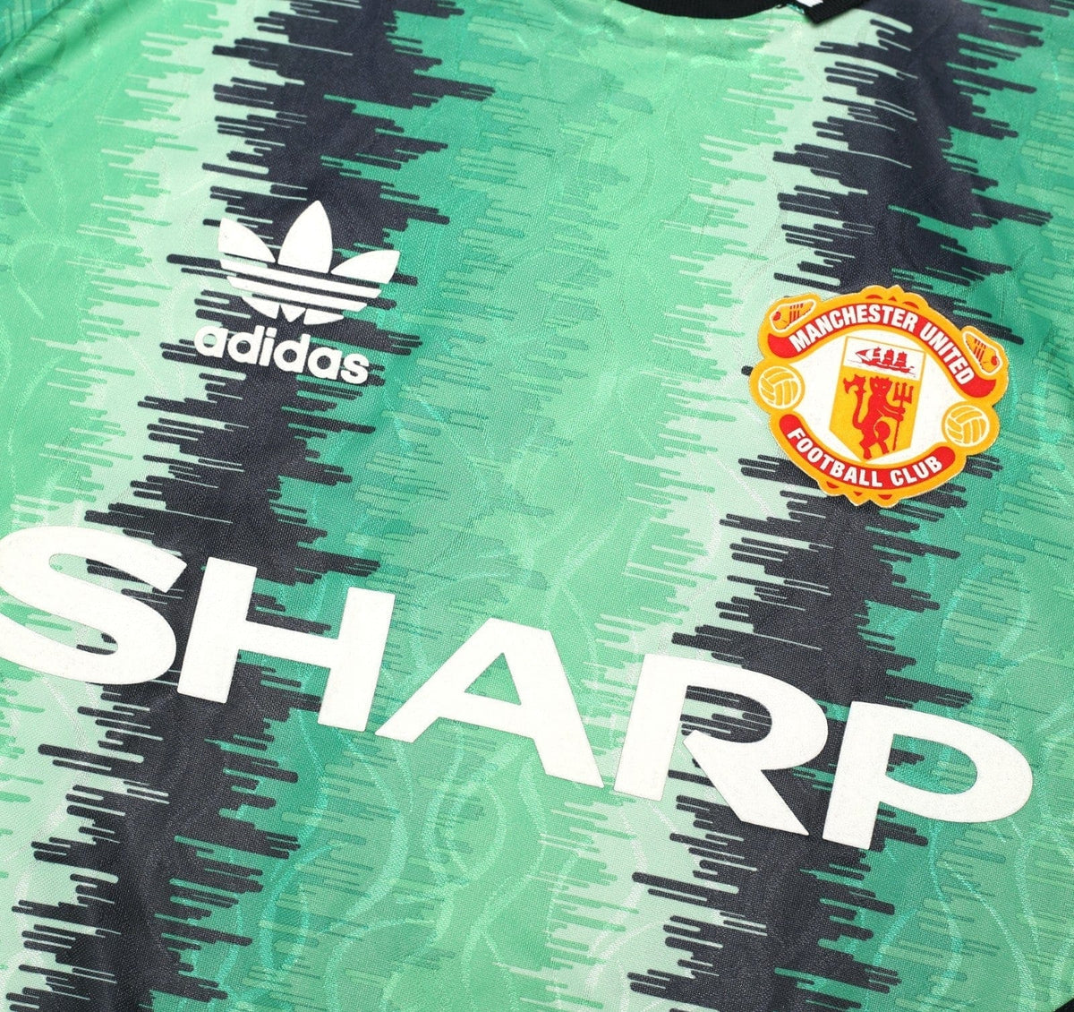 1990/92 SCHMEICHEL #1 Manchester united adidas Originals GK Football Shirt (M/L)