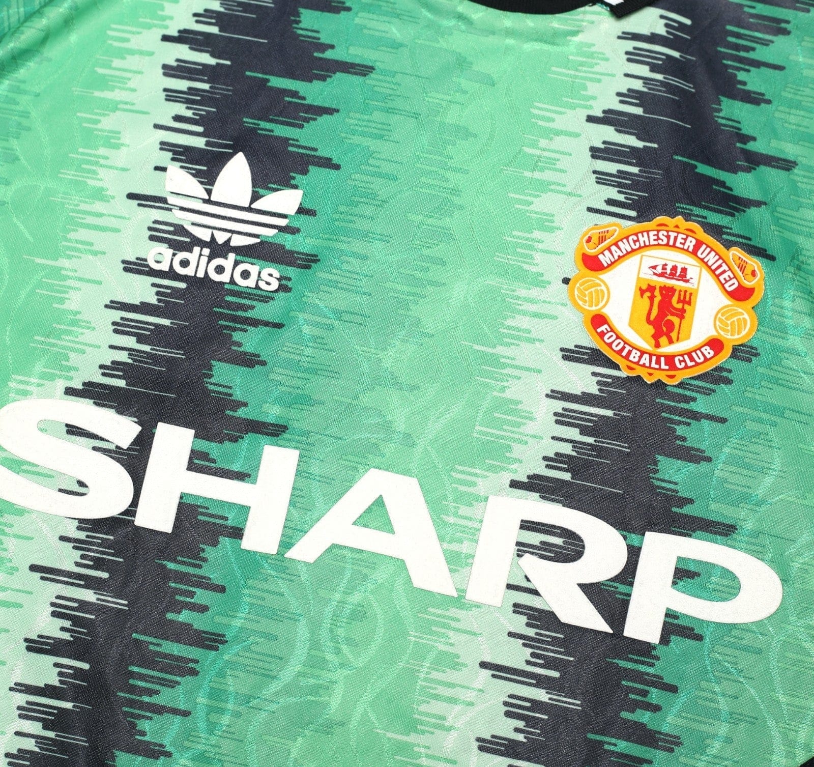 1990/92 SCHMEICHEL #1 Manchester united adidas Originals GK Football Shirt (M/L)