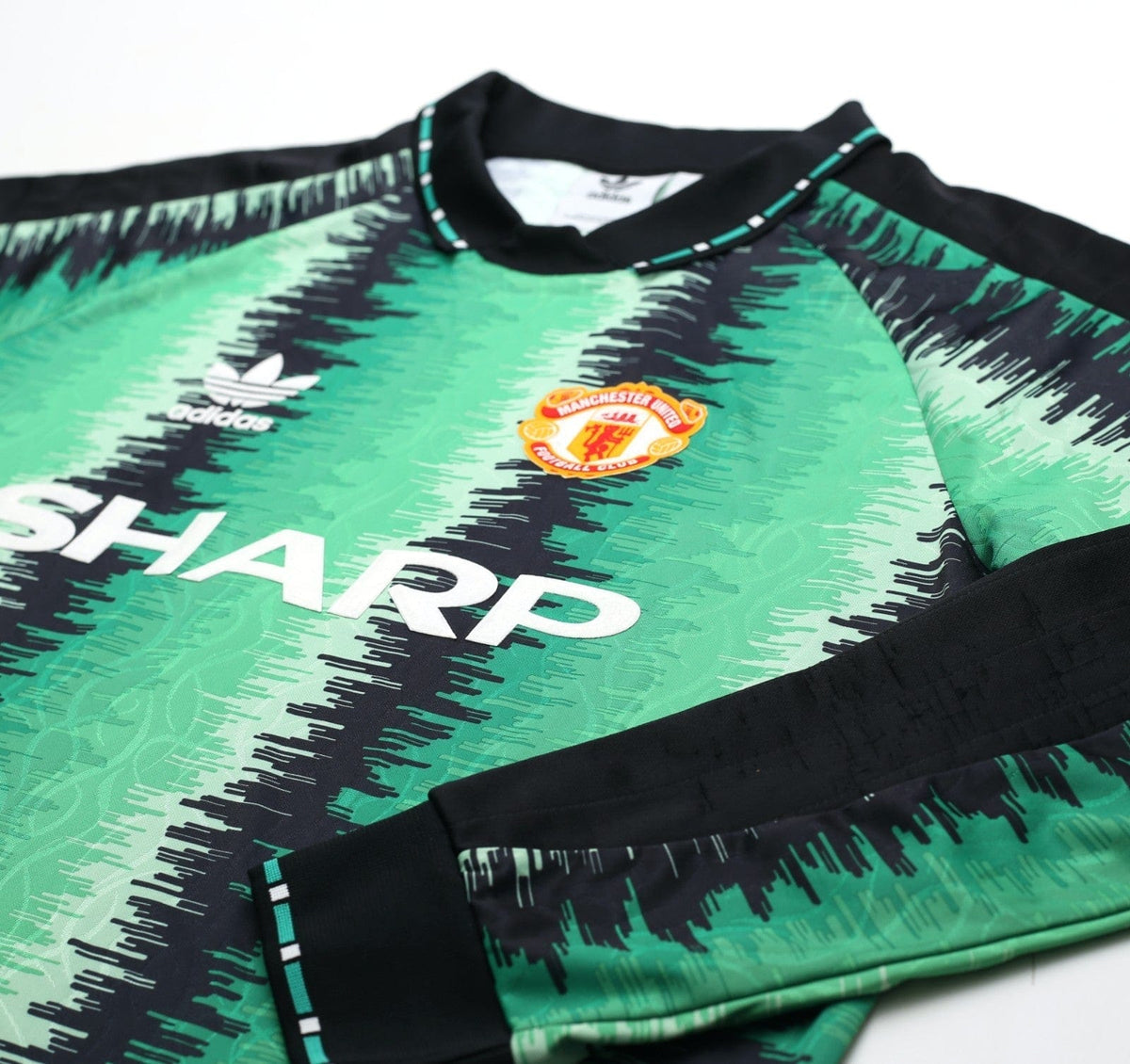 1990/92 SCHMEICHEL #1 Manchester united adidas Originals GK Football Shirt (M/L)