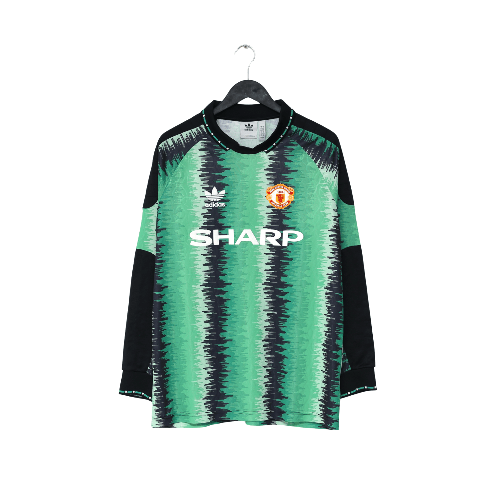 1990/92 SCHMEICHEL #1 Manchester united adidas Originals GK Football Shirt (M/L)