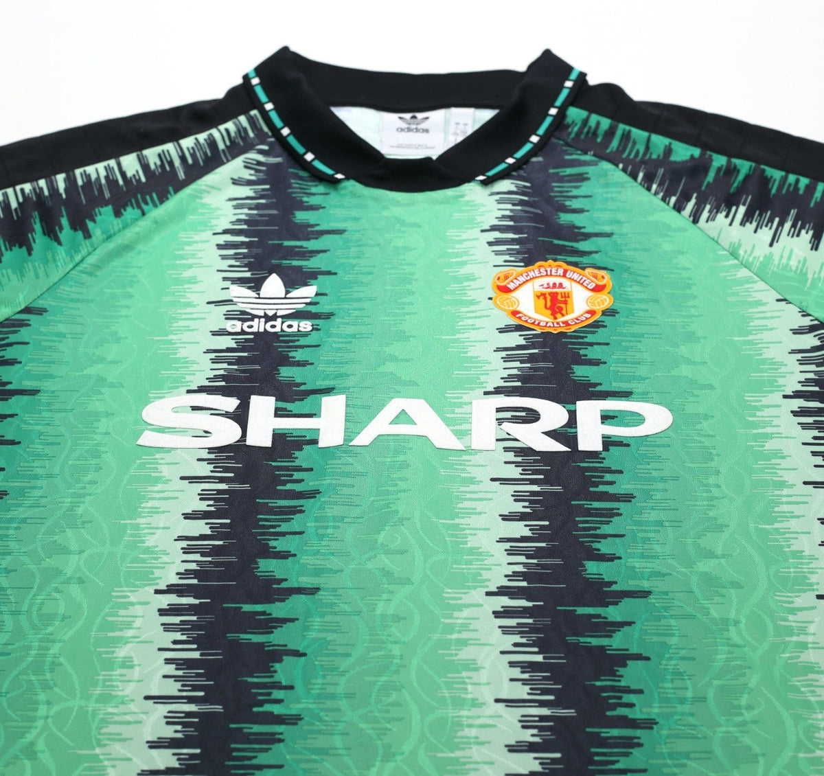 1990/92 SCHMEICHEL #1 Manchester united adidas Originals GK Football Shirt (M/L)